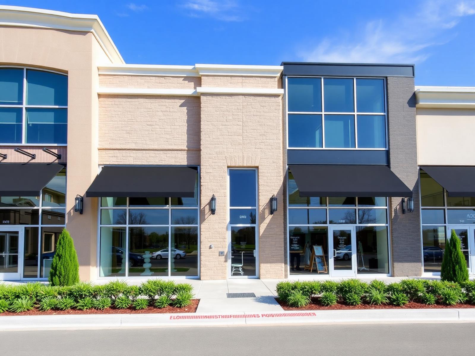 Retail plaza maintained by Forte in Elberton, GA